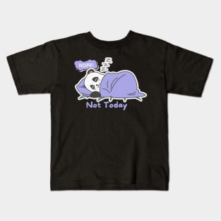 Nope not today lazy panda Kids T-Shirt